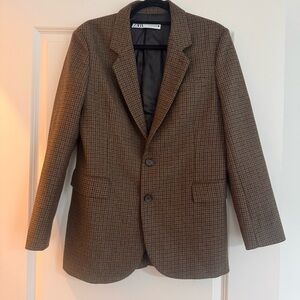 Zara Brown Houndstooth Blazer